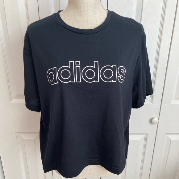 adidas Tops - Black Adidas Cropped Top, Large